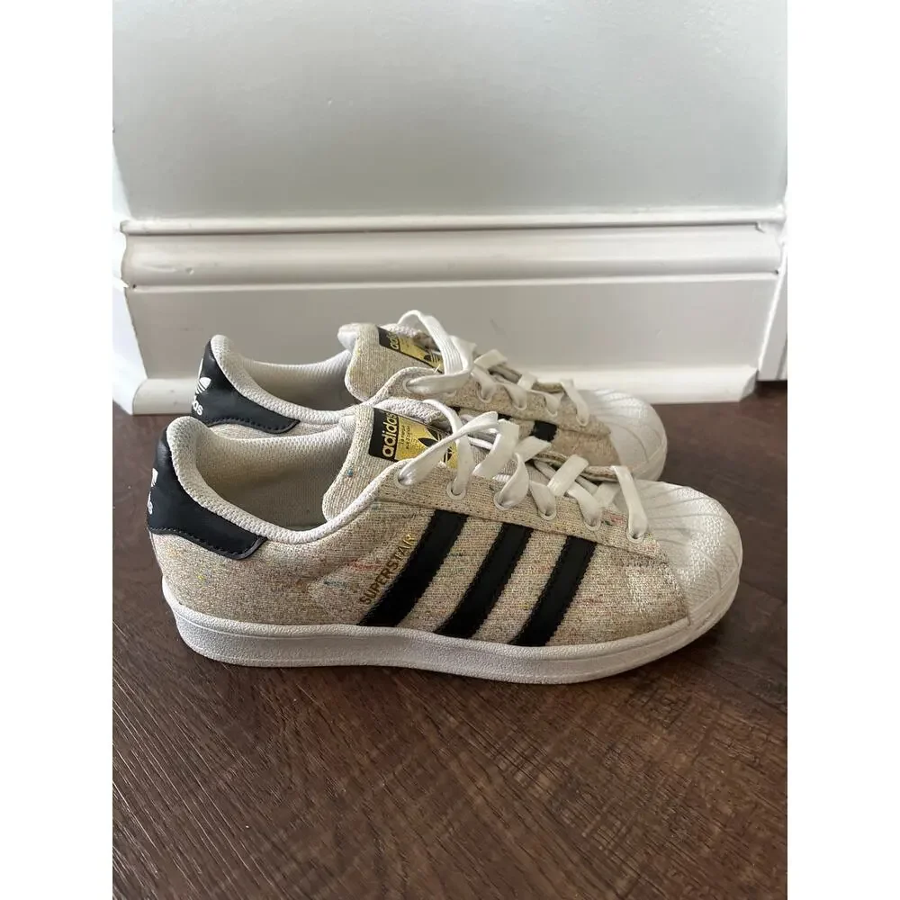 Adidas Superstar Foundation J (White/Core Black) US Youth Size 4
